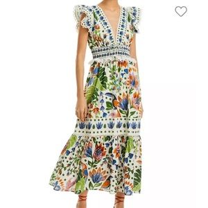 Farm Rio Summer Garden Cotton Maxi Dress XL